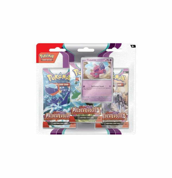 Pokémon TCG: Scarlet and Violet 2 – Paldea Evolved 3-Pack Blister Tinkatink