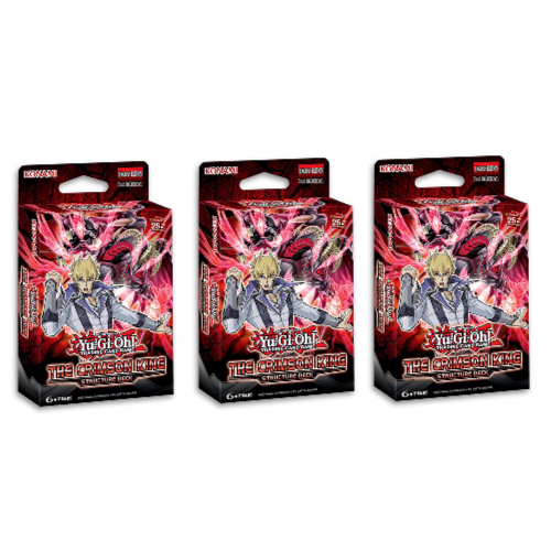 Yu-Gi-Oh! The Crimson King Structure Deck 1st Edition Bundle of Three Promo