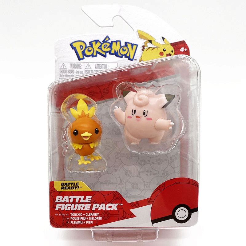 Pokémon Battle Figure- Torchic & Clefairy