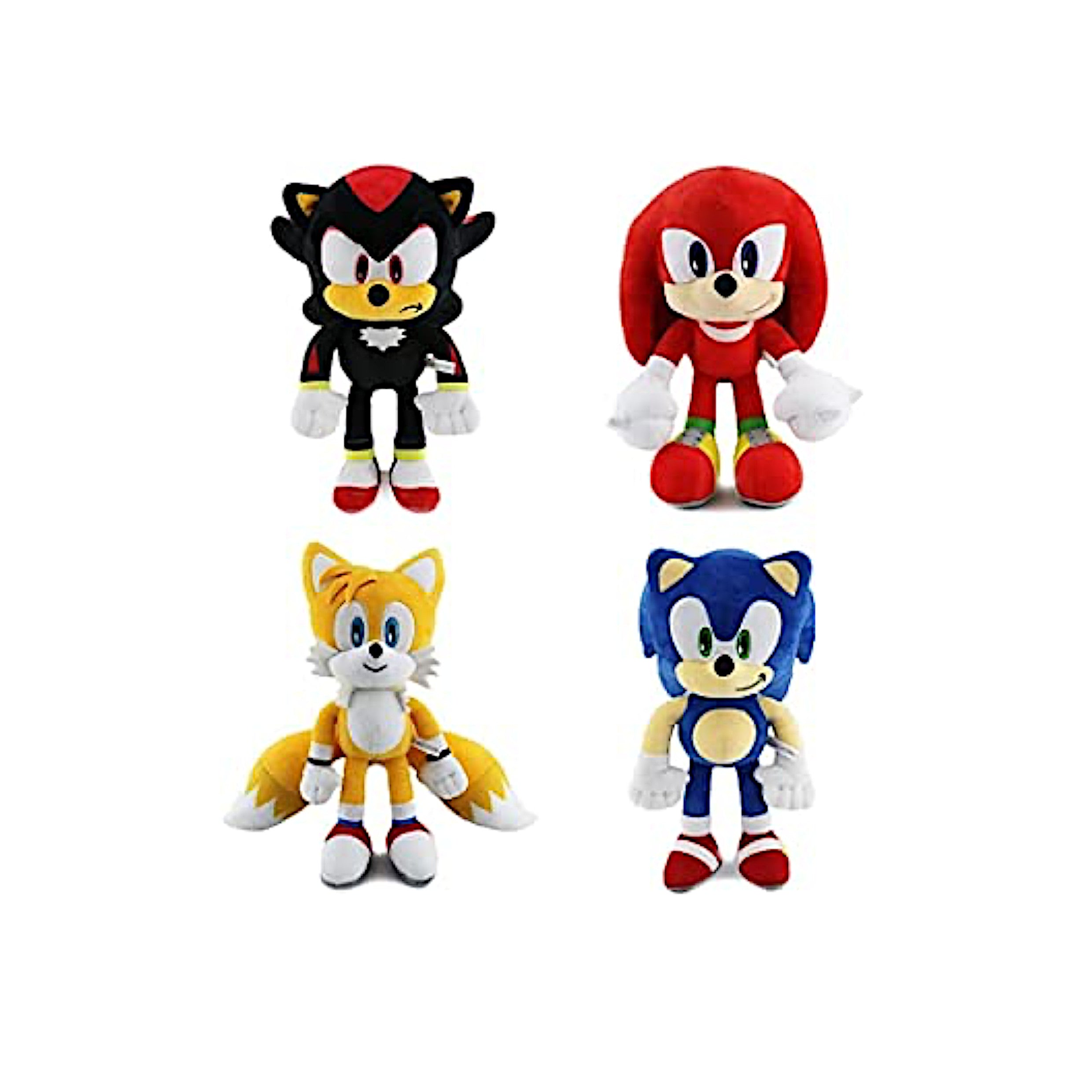 Sonic the Hedgehog Plush- Bundle of Four 12'' Sonic, Tails, Knuckles ...